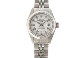 Rolex Oyster Perpetual Lady Date 69160 (1998) - Wit wijzerplaat 26mm Staal