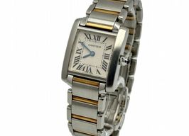 Cartier Tank Française 2384 (Onbekend (willekeurig serienummer)) - Wit wijzerplaat 25mm Staal