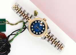 Rolex Lady-Datejust 69173 (1998) - Blauw wijzerplaat 26mm Goud/Staal