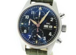 IWC Pilot Spitfire Chronograph IW387901 (2020) - Zwart wijzerplaat 41mm Staal
