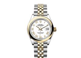 Rolex Lady-Datejust 279163 (2025) - Wit wijzerplaat 28mm Goud/Staal