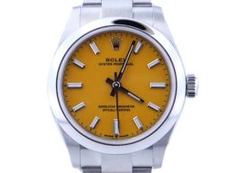 Rolex Oyster Perpetual 31 277200 (2022) - Yellow dial 31 mm Steel case