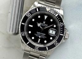 Rolex Submariner Date 16610 (1989) - Zwart wijzerplaat 40mm Staal