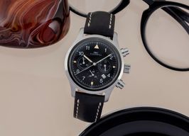 IWC Pilot Chronograph IW374101 (1995) - Black dial 36 mm Steel case
