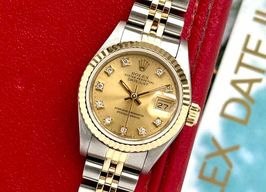 Rolex Lady-Datejust 69173G (1989) - Gold dial 26 mm Gold/Steel case