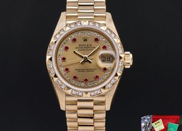 Rolex Lady-Datejust 69258 (1991) - Champagne wijzerplaat 26mm Geelgoud