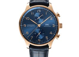 IWC Portuguese Chronograph IW371614 (2025) - Blauw wijzerplaat 41mm Roodgoud