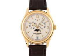 Patek Philippe Annual Calendar 5146J-001 (2013) - Beige wijzerplaat 39mm Geelgoud