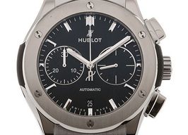 Hublot Classic Fusion Chronograph 521.NX.1171.LR (2024) - Zwart wijzerplaat 45mm Titanium