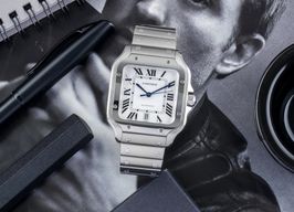 Cartier Santos WSSA0018 (Onbekend (willekeurig serienummer)) - Zilver wijzerplaat 40mm Staal