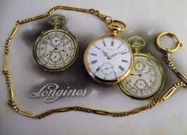 Longines Pocket watch Unknown (Before 1900) - White dial 46 mm Yellow Gold case