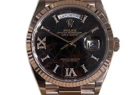 Rolex Day-Date 36 128235 (2025) - Black dial 36 mm Rose Gold case