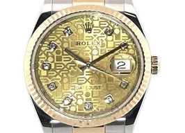 Rolex Datejust 36 126233 (2021) - Champagne dial 36 mm Gold/Steel case