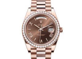 Rolex Day-Date 40 228345RBR-0009 (2024) - Brown dial 40 mm Rose Gold case