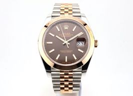 Rolex Datejust 41 126301 (2022) - Brown dial 41 mm Gold/Steel case