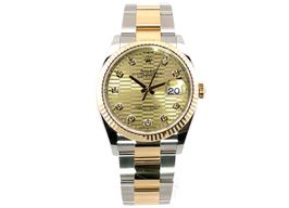 Rolex Datejust 36 126233 (2022) - Champagne wijzerplaat 36mm Staal