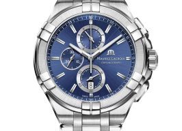Maurice Lacroix Aikon AI1018-SS002-430-1 (2023) - Blauw wijzerplaat 44mm Staal