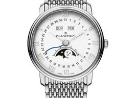 Blancpain Villeret Quantième Complet 6654A-1127-MMB (2024) - White dial 41 mm Steel case