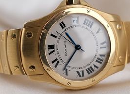Cartier Santos 19001 (Onbekend (willekeurig serienummer)) - Wit wijzerplaat 33mm Geelgoud