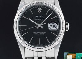 Rolex Datejust 36 16220 (1989) - Zwart wijzerplaat 36mm Staal