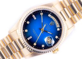 Rolex Day-Date 36 18238 (1988) - Blauw wijzerplaat 36mm Geelgoud