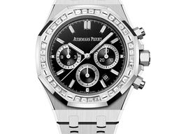 Audemars Piguet Royal Oak Chronograph 26715BC.ZZ.1356BC.02 (2025) - Zwart wijzerplaat 38mm Witgoud