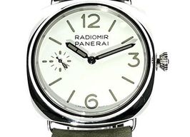 Panerai Radiomir 8 Days PAM01384 (2023) - Wit wijzerplaat 45mm Staal