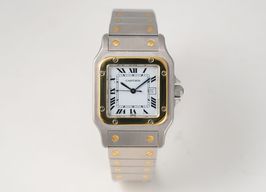 Cartier Santos 2961 (1990) - White dial 41 mm Gold/Steel case