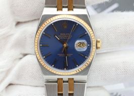 Rolex Datejust Oysterquartz 17013 (1985) - Blauw wijzerplaat 36mm Goud/Staal