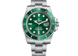 Rolex Submariner Date 116610LV (2016) - Groen wijzerplaat 40mm Staal