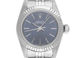 Rolex Oyster Perpetual 67194 (1991) - Blue dial 26 mm Steel case