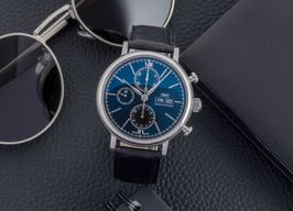 IWC Portofino Chronograph IW391010 (2015) - Zwart wijzerplaat 42mm Staal