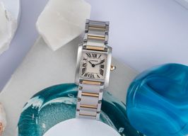 Cartier Tank Française W51007Q4 (2000) - Silver dial 25 mm Gold/Steel case