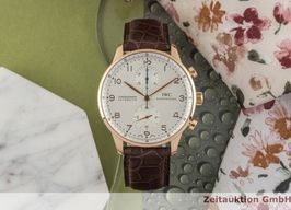 IWC Portuguese Chronograph IW371402 (Unknown (random serial)) - Silver dial 41 mm Rose Gold case