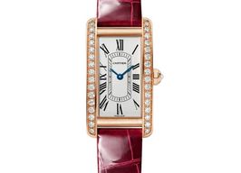Cartier Tank Américaine WJTA0059 (2025) - Silver dial 19 mm Rose Gold case