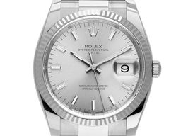 Rolex Oyster Perpetual Date 115234 (2017) - Zilver wijzerplaat 34mm Staal