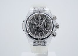 Hublot Big Bang Unico 411.JX.4802.RT (Onbekend (willekeurig serienummer)) - Transparant wijzerplaat 42mm Plastic