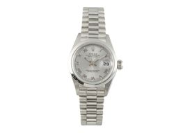 Rolex Lady-Datejust 69166 (1998) - Silver dial 26 mm Platinum case