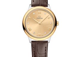 Omega De Ville 434.23.28.60.58.001 (2025) - Champagne wijzerplaat 28mm Goud/Staal