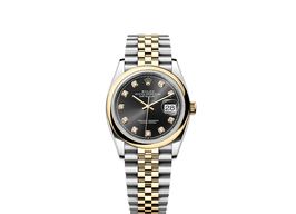 Rolex Datejust 36 126203 (2025) - Black dial 36 mm Gold/Steel case