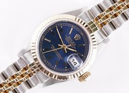 Rolex Lady-Datejust 69173 (1995) - Blue dial 26 mm Gold/Steel case