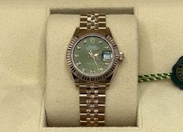 Rolex Lady-Datejust 279175 (2024) - Groen wijzerplaat 28mm Roségoud