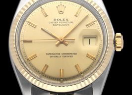 Rolex Datejust 1601 (1972) - Champagne wijzerplaat 36mm Goud/Staal