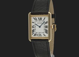 Cartier Tank Solo 2742 / W1018855 (2007) - Silver dial 27 mm Yellow Gold case