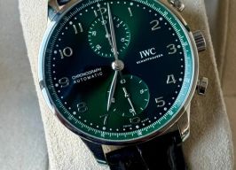 IWC Portuguese Chronograph IW371615 (2021) - Groen wijzerplaat 41mm Staal