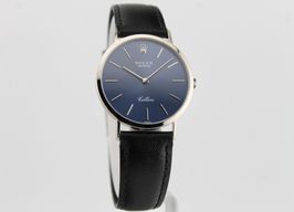 Rolex Cellini 4112 (1976) - Blue dial 32 mm Yellow Gold case