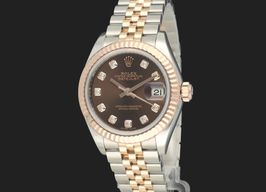 Rolex Lady-Datejust 279171 (2019) - Brown dial 28 mm Gold/Steel case