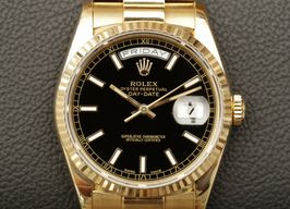 Rolex Day-Date 36 18238 (1994) - Black dial 36 mm Yellow Gold case