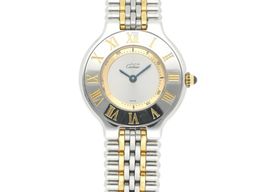 Cartier 21 Must de Cartier 1340 (1998) - Silver dial 28 mm Gold/Steel case