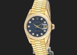 Rolex Lady-Datejust 69178 (1987) - Blue dial 26 mm Yellow Gold case